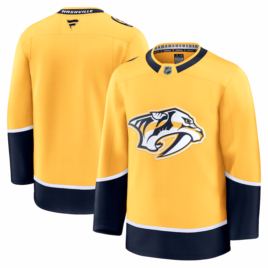 Men's Nashville Predators Fanatics Yellow Home Premium Jersey