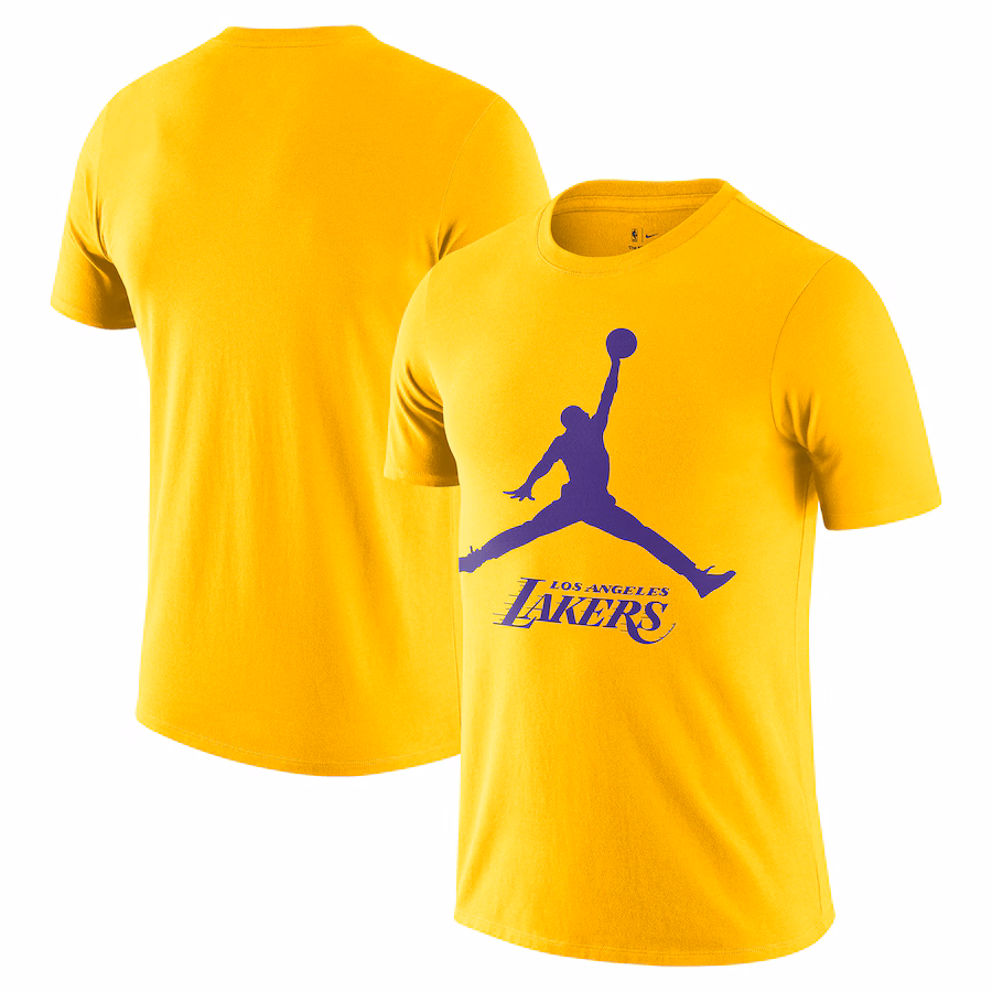 Men's Los Angeles Lakers Nike Gold Essential Jumpman T-Shirt