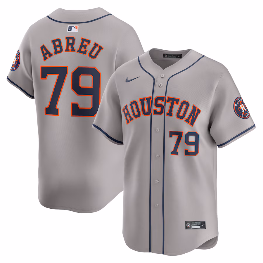 Men's Houston Astros Jose Abreu Nike Gray Away Limited Player Jersey