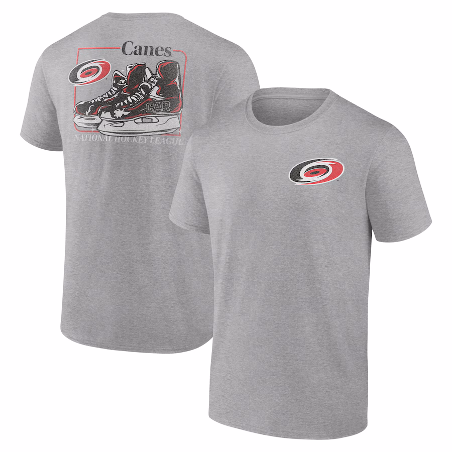 Men's Carolina Hurricanes Heather Gray Glory Skates T-Shirt