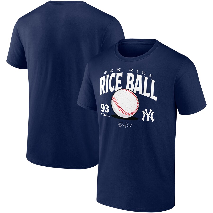 Men's New York Yankees Ben Rice Navy Rice Ball T-Shirt