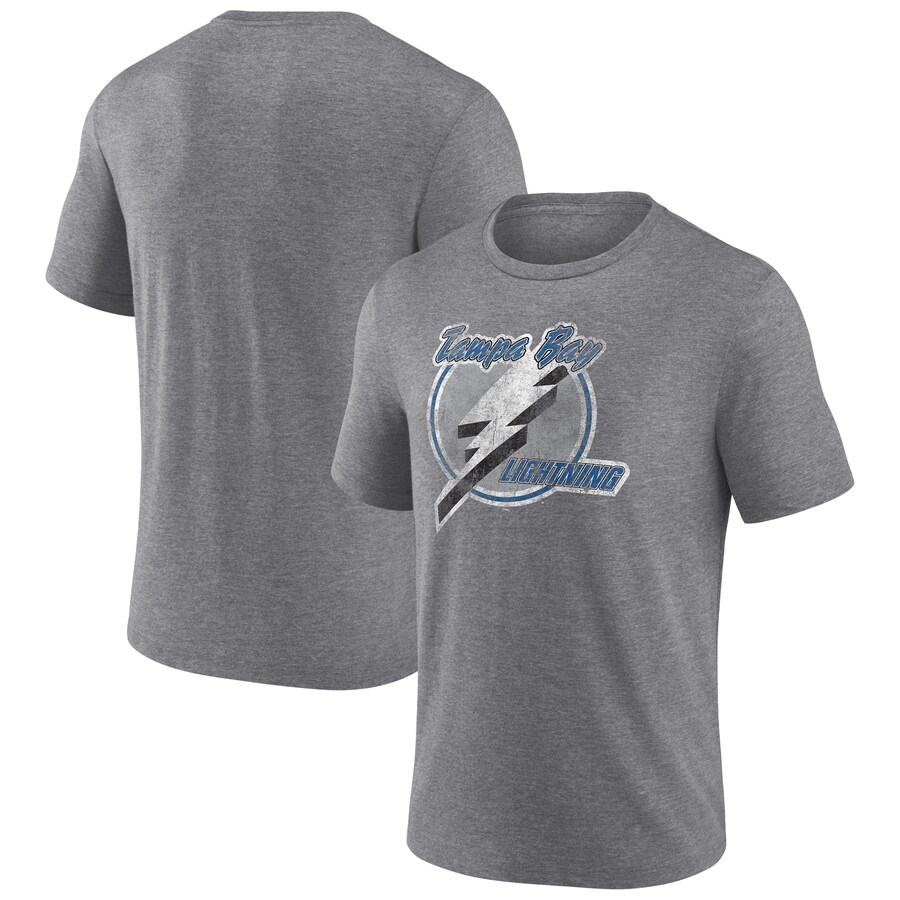 Men's Tampa Bay Lightning Heather Gray Wraparound Tri-Blend T-Shirt