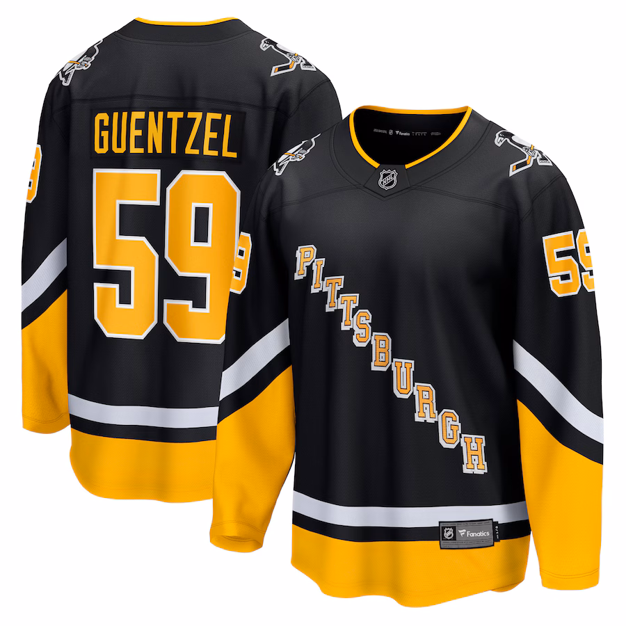 Men's Pittsburgh Penguins Jake Guentzel Fanatics Black Alternate Premier Breakaway Player Jersey