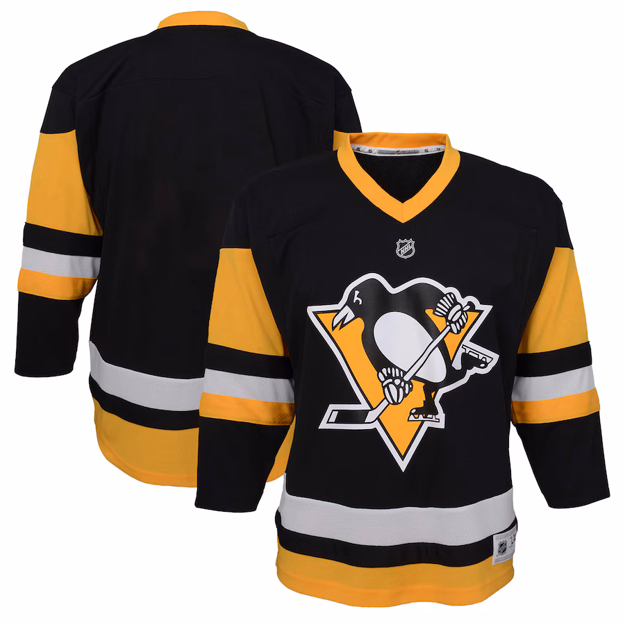 Youth Pittsburgh Penguins Black Home Replica Jersey