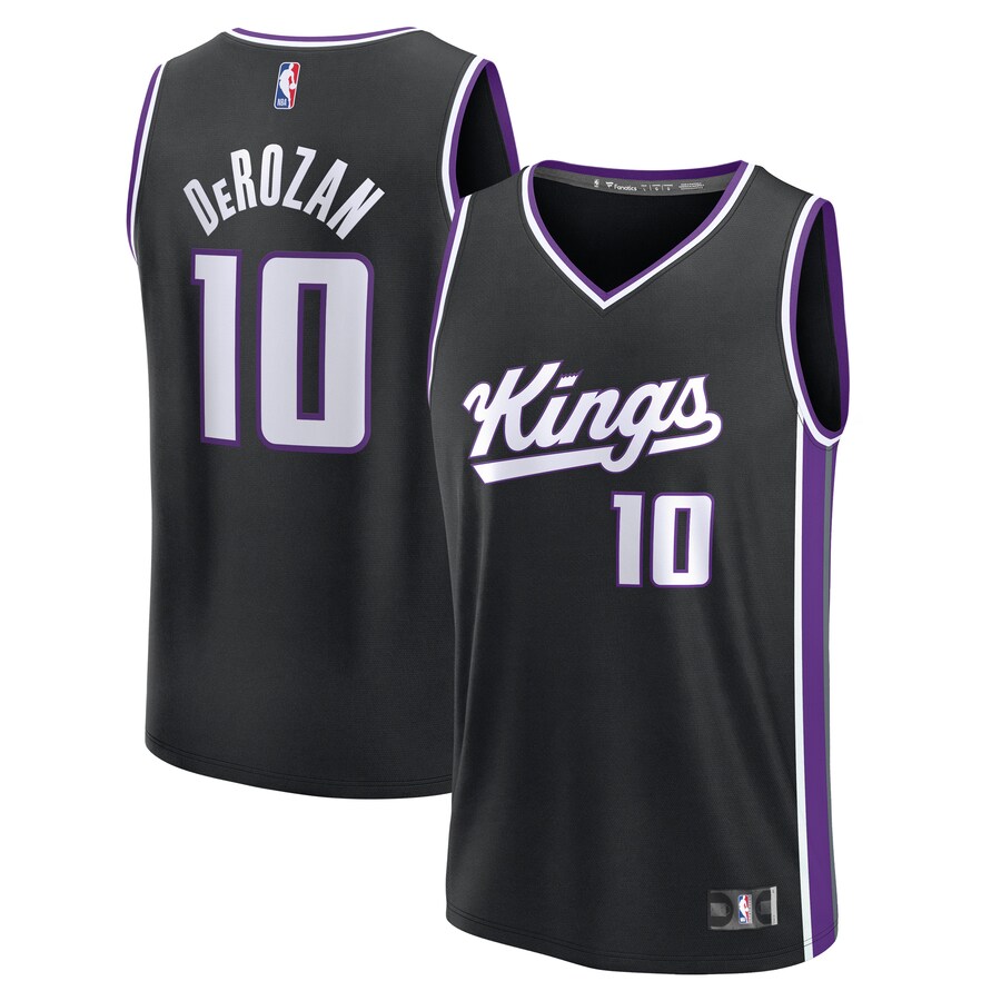 Youth Sacramento Kings DeMar DeRozan Fanatics Black Fast Break Replica Player Jersey - Icon Edition