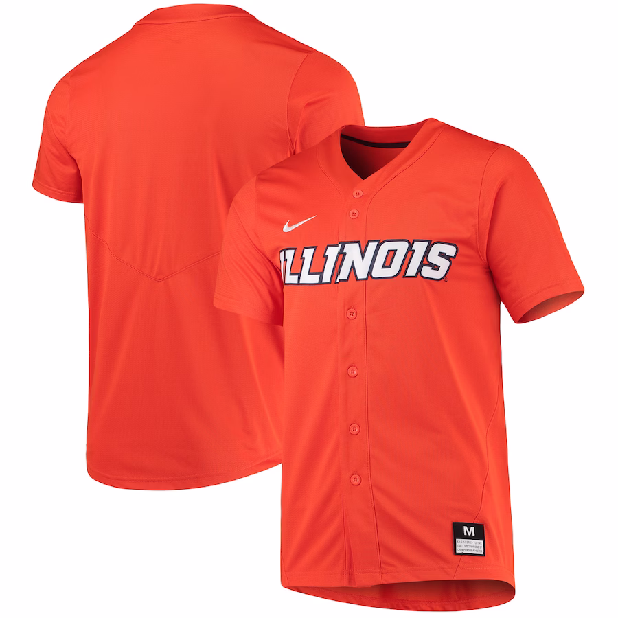 Illinois Fighting Illini Nike Replica Baseball Jersey - Orange