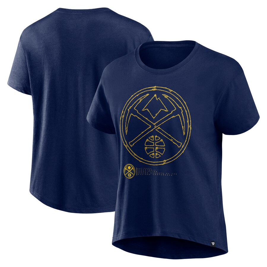 Women's Denver Nuggets Fanatics Navy Hand Check T-Shirt