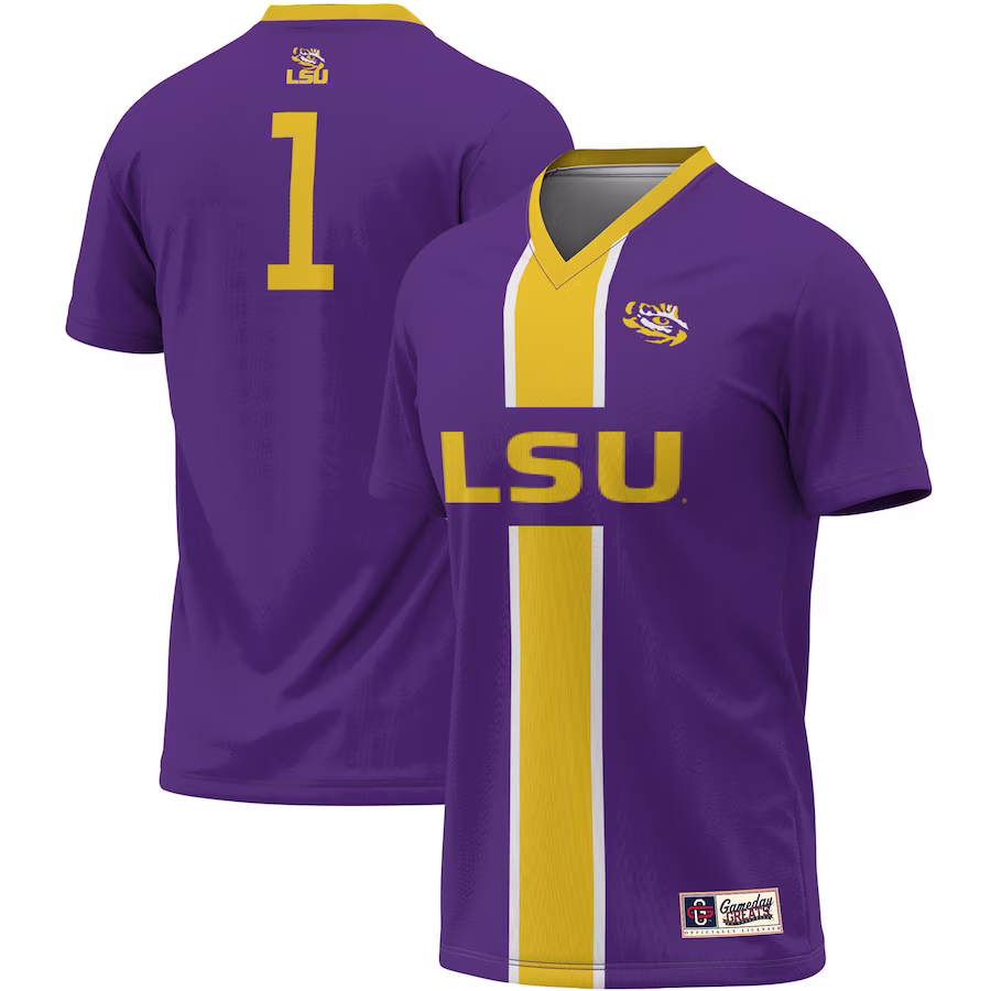 #1 LSU Tigers ProSphere Unisex Lightweight Soccer Jersey - Purple