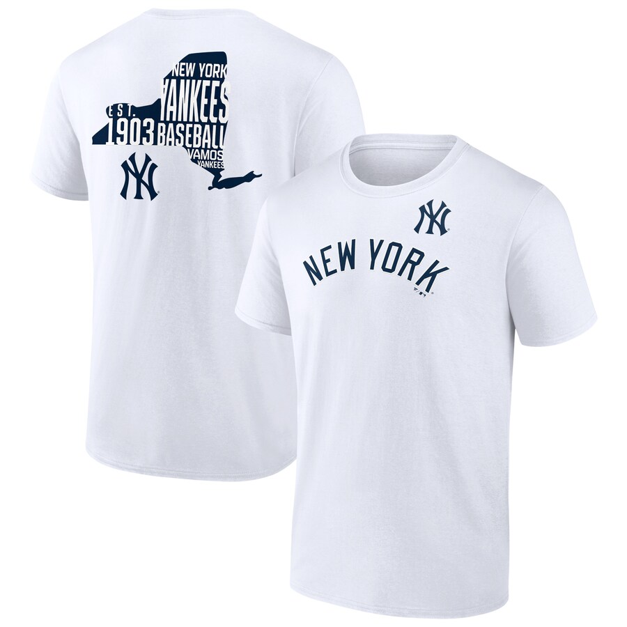 Men's New York Yankees White Team Hot Shot T-Shirt