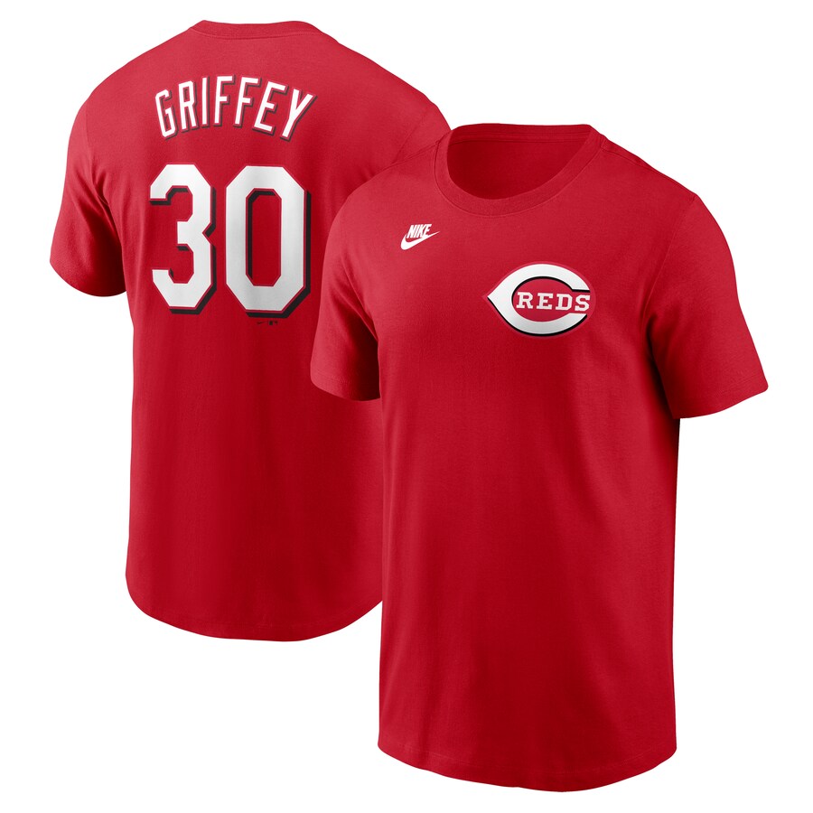 Men's Cincinnati Reds Ken Griffey Jr. Nike Red Fuse Name & Number T-Shirt