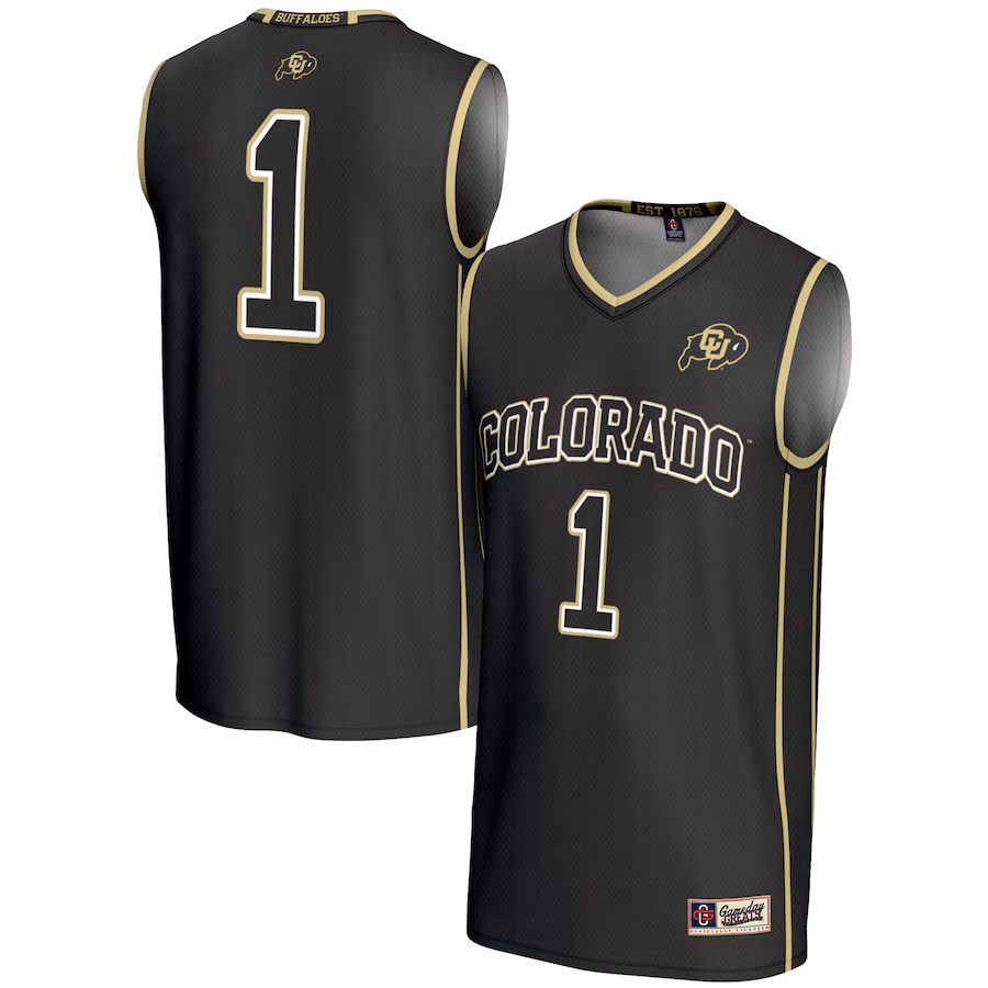 Youth GameDay Greats  Black #1 Colorado Buffaloes Lightweight Replica Basketball Jersey