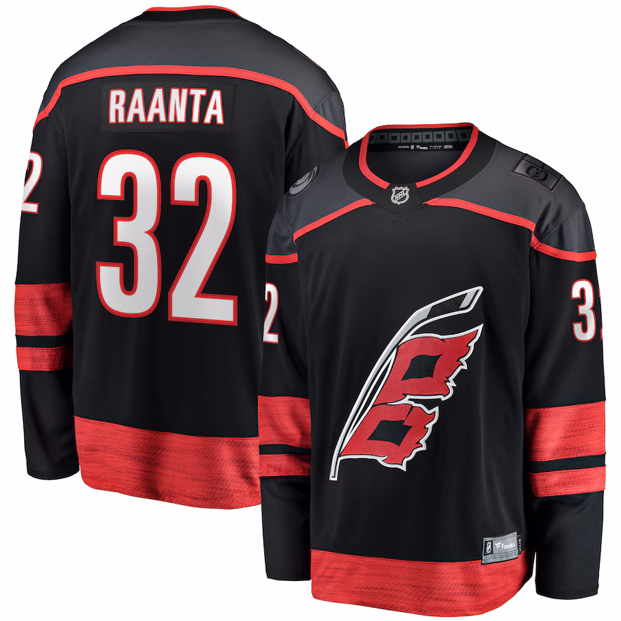 Men's Carolina Hurricanes Antti Raanta Fanatics Black Home Breakaway Player Jersey
