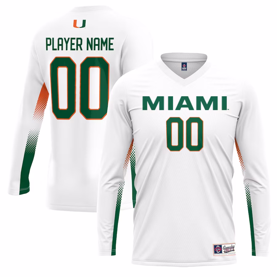 Miami Hurricanes GameDay Greats Unisex NIL Lightweight Volleyball Jersey - White