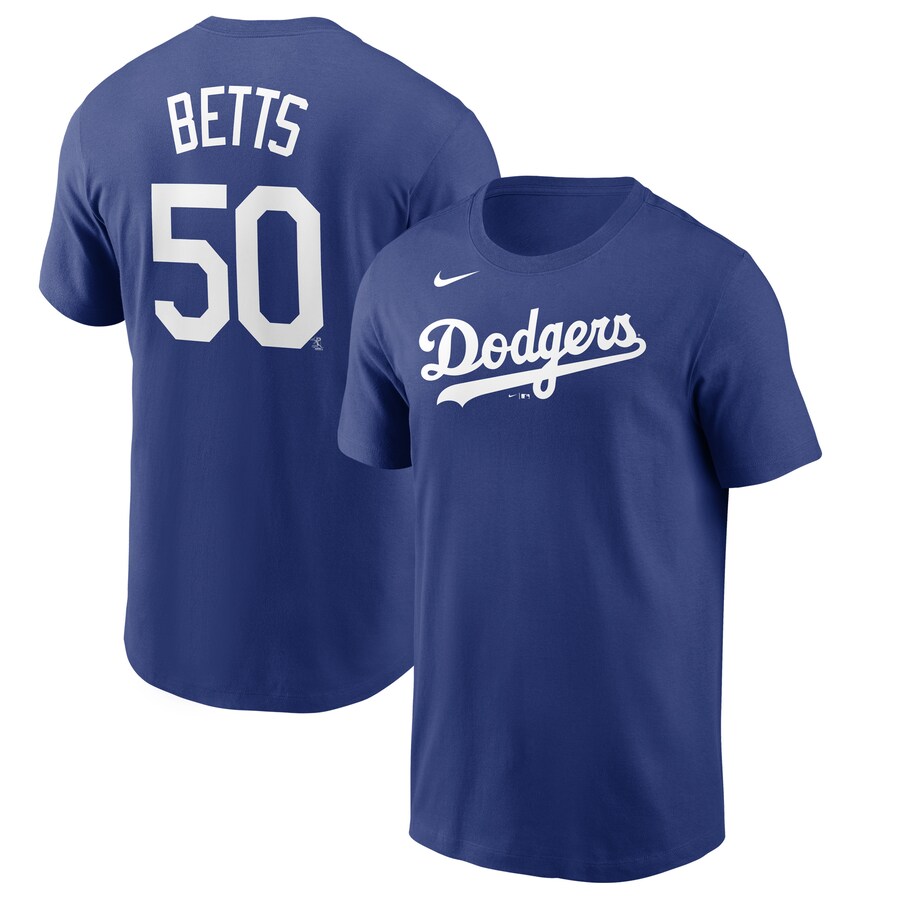 Men's Los Angeles Dodgers Mookie Betts Nike Royal Name & Number T-Shirt