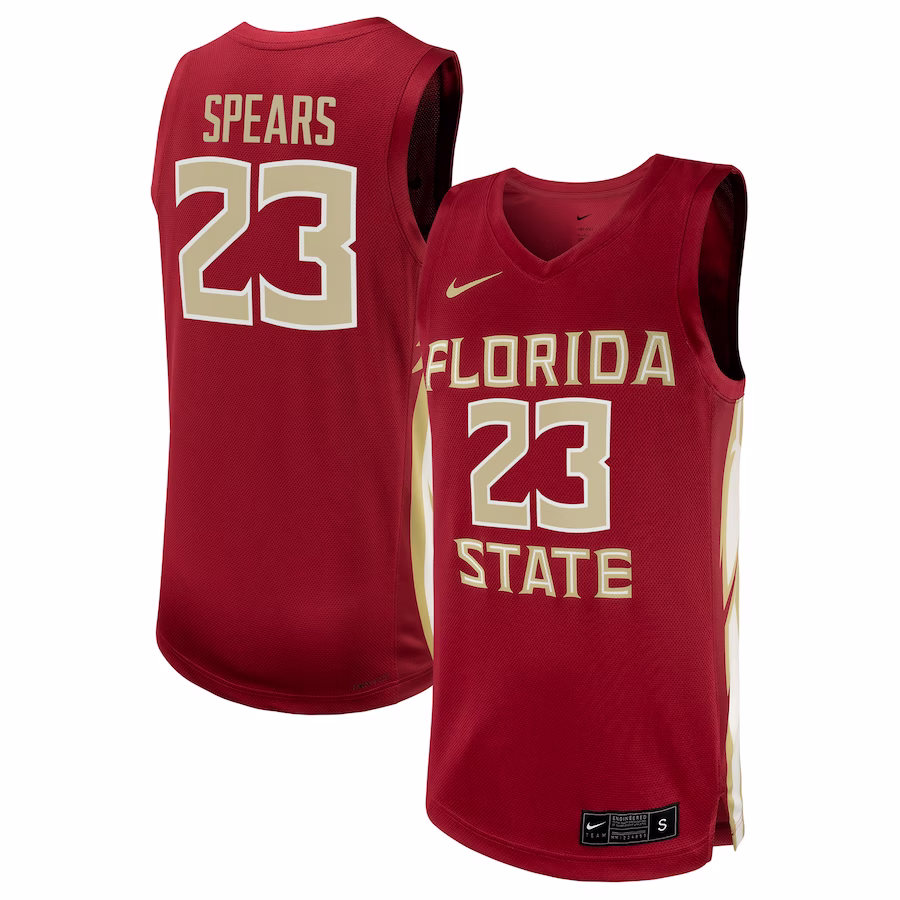 Primo Spears Florida State Seminoles Nike NIL Men's Basketball Replica Player Jersey - Garnet