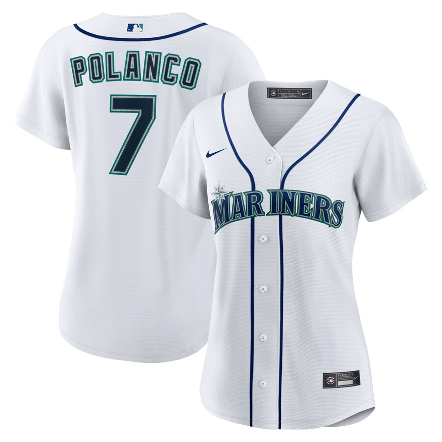 Women's Seattle Mariners Jorge Polanco Nike White Home Replica Jersey