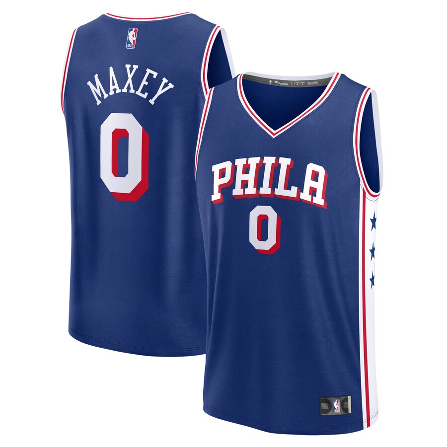 Men's Philadelphia 76ers Tyrese Maxey Fanatics Royal Fast Break Replica Player Jersey - Icon Edition