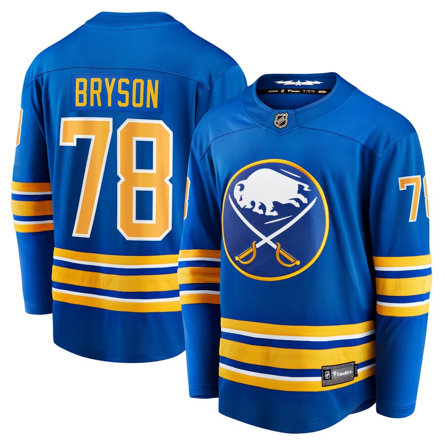 Men's Buffalo Sabres Jacob Bryson Fanatics Branded Royal Home Breakaway Player Jersey