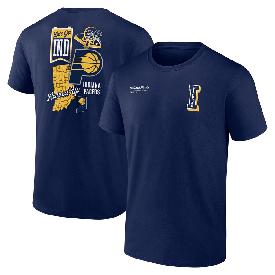 Men's Indiana Pacers Navy Split Zone T-Shirt