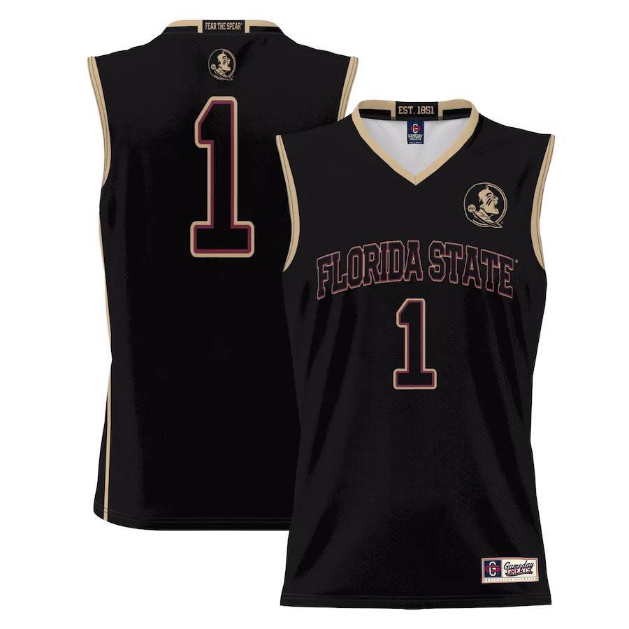 #1 Florida State Seminoles GameDay Greats Youth Lightweight Basketball Jersey - Black