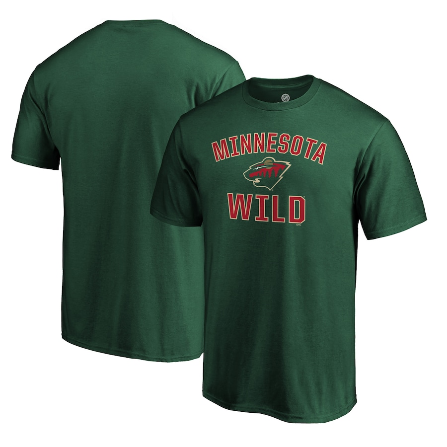 Men's Minnesota Wild Fanatics Green Team Victory Arch T-Shirt