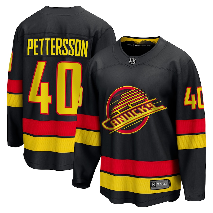 Men's Vancouver Canucks Elias Pettersson Fanatics Black Alternate - 2022/23 Premier Breakaway Player Jersey