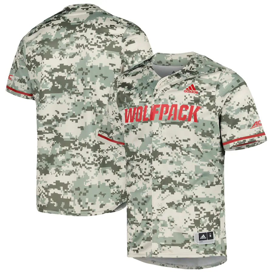 NC State Wolfpack adidas Replica Baseball Jersey - Camo