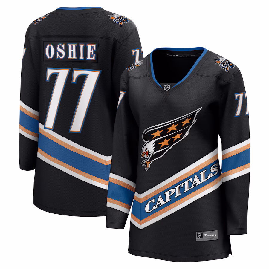 Women's Washington Capitals TJ Oshie Fanatics Black Alternate 50th Anniversary Premier Breakaway Player Jersey