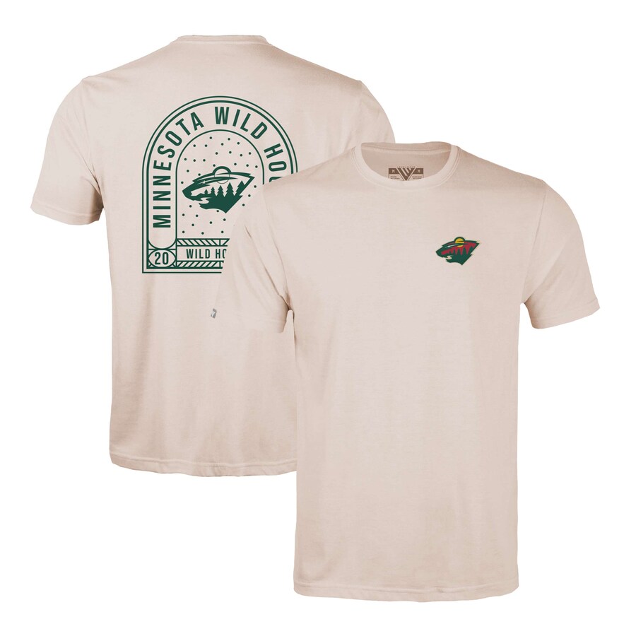 Men's Minnesota Wild Levelwear Khaki Richmond Stained Glass T-Shirt
