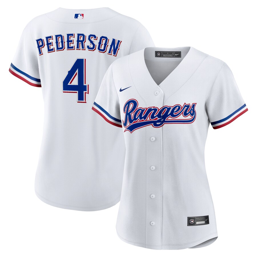 Women's Texas Rangers Joc Pederson Nike White Home Replica Jersey