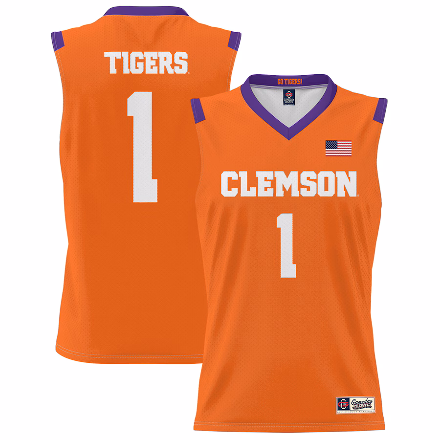 Youth GameDay Greats #1 Orange Clemson Tigers Lightweight Basketball Jersey