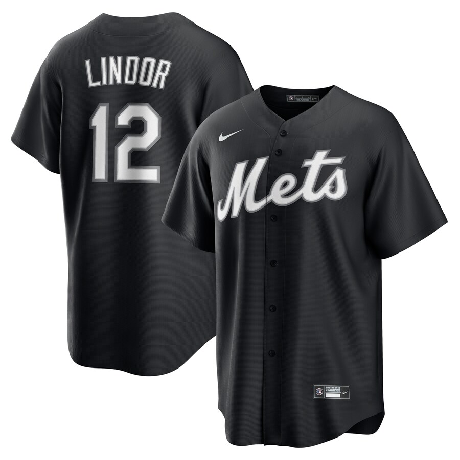 Men's New York Mets Francisco Lindor Nike Black Replica Player Jersey