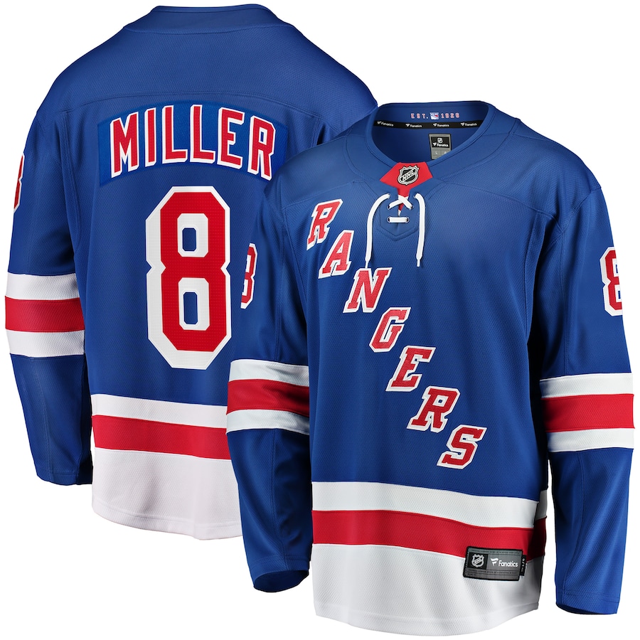 Men's New York Rangers J.T. Miller Fanatics Blue Home Breakaway Jersey