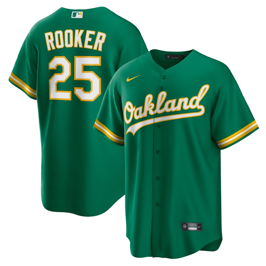 Men's Oakland Athletics Brent Rooker Nike Kelly Green Alternate Replica Jersey
