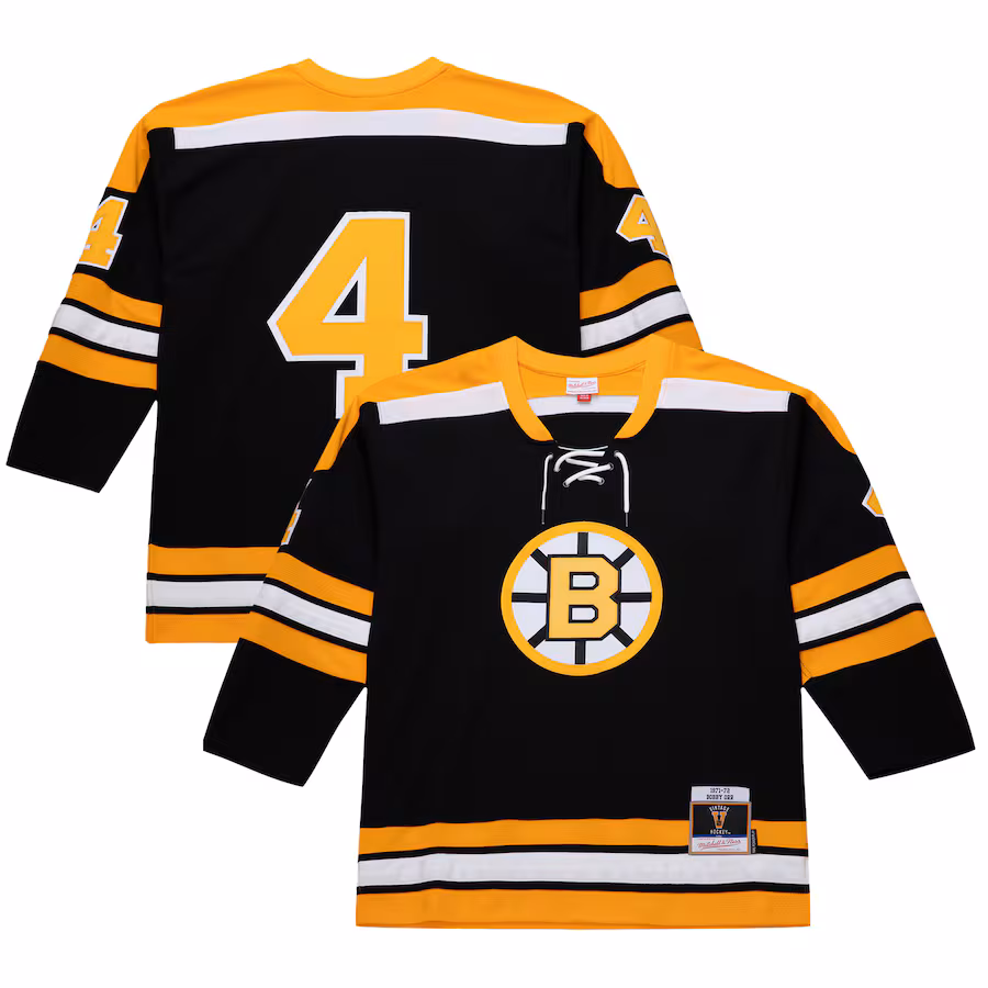 Men's Boston Bruins Bobby Orr Black 1971-72 Power Play Jersey