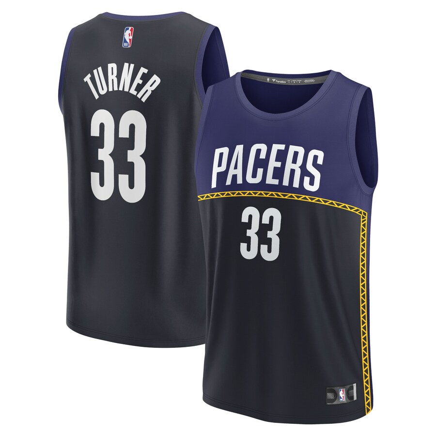 Men's Indiana Pacers Myles Turner Fanatics Blue Fastbreak Jersey - City Edition