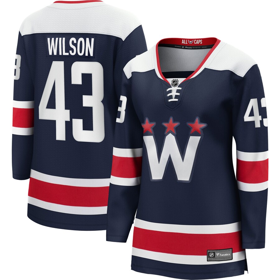 Women's Washington Capitals Tom Wilson Fanatics Branded Navy Alternate 2020/21 Premier Breakaway Player Jersey