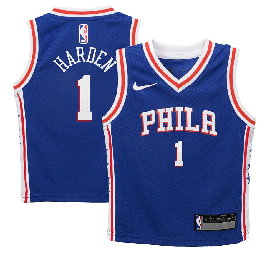 Preschool Philadelphia 76ers James Harden Nike Royal Swingman Player Jersey - Icon Edition