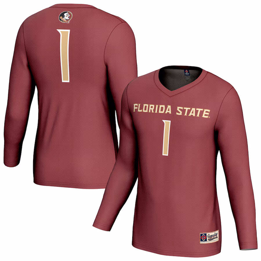 Unisex GameDay Greats #1 Garnet Florida State Seminoles Collegiate Volleyball Fashion Jersey