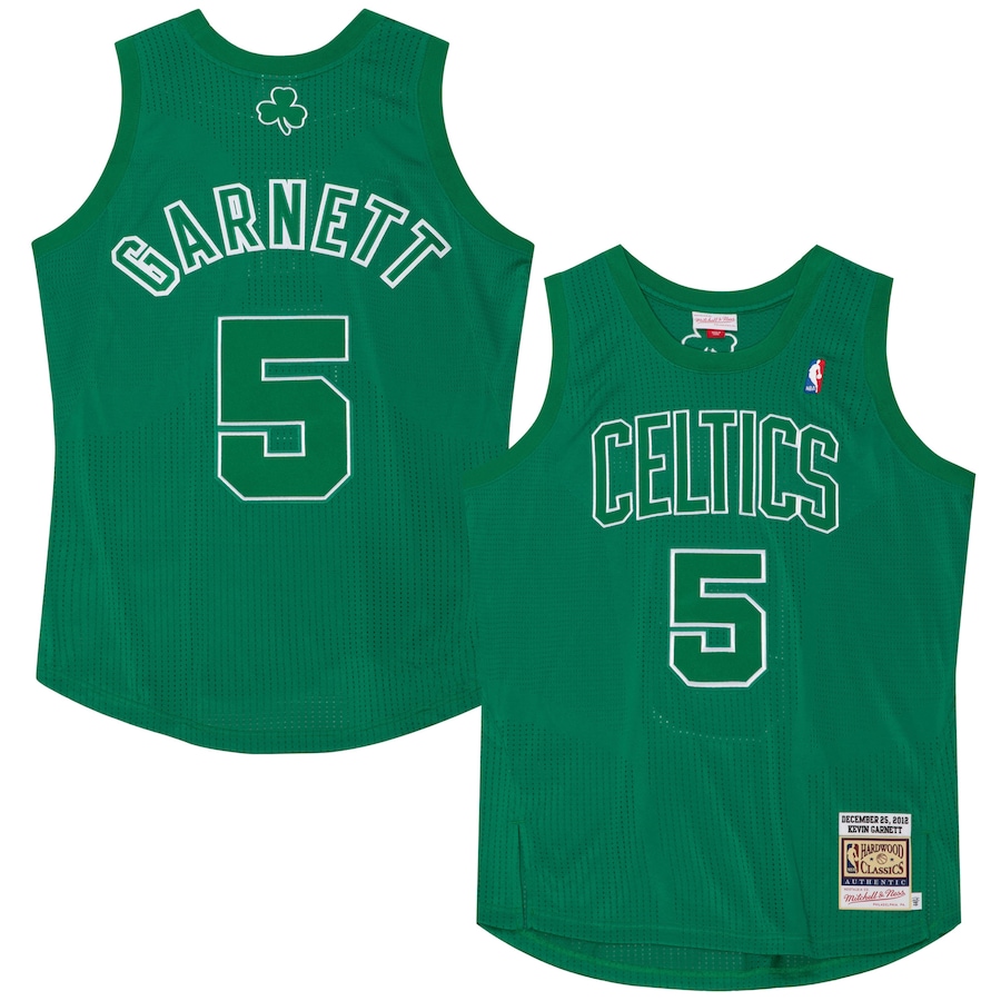 Men's Boston Celtics Kevin Garnett Mitchell & Ness Kelly Green 2012 Authentic Player Jersey