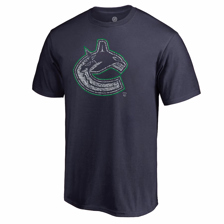 Men's Vancouver Canucks Navy Static Logo T-Shirt