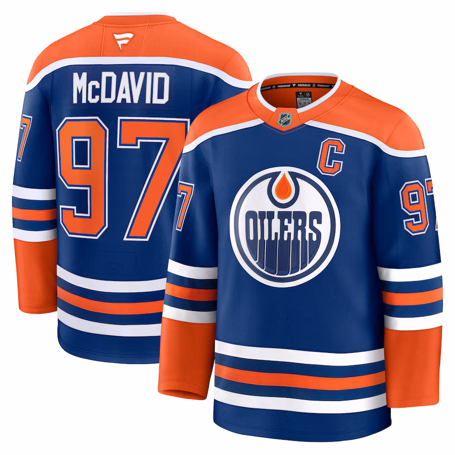 Men's Edmonton Oilers Connor McDavid Fanatics Royal Home Premium Jersey