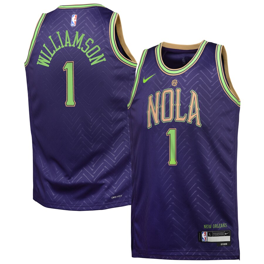 Youth New Orleans Pelicans Zion Williamson Nike Purple 2024/25 Swingman Player Jersey - City Edition