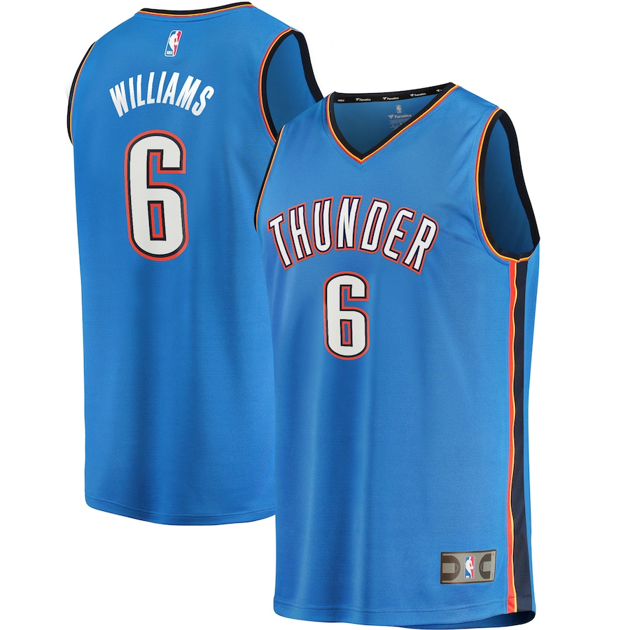 Men's Oklahoma City Thunder Jaylin Williams Fanatics Blue 2021/22 Fast Break Replica Jersey - Icon Edition