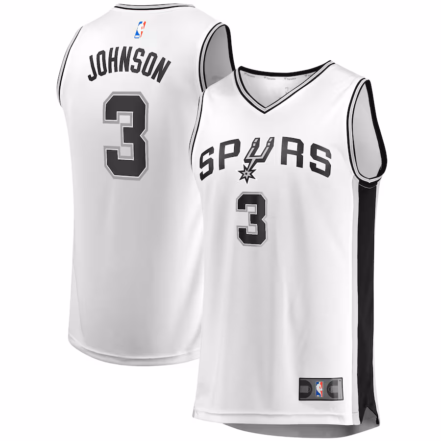 Youth San Antonio Spurs Keldon Johnson Fanatics White Fast Break Association Jersey