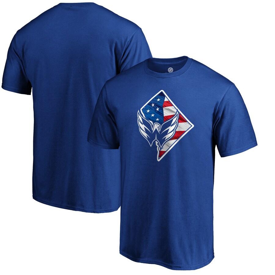 Men's Washington Capitals Royal NHL Banner State T-Shirt