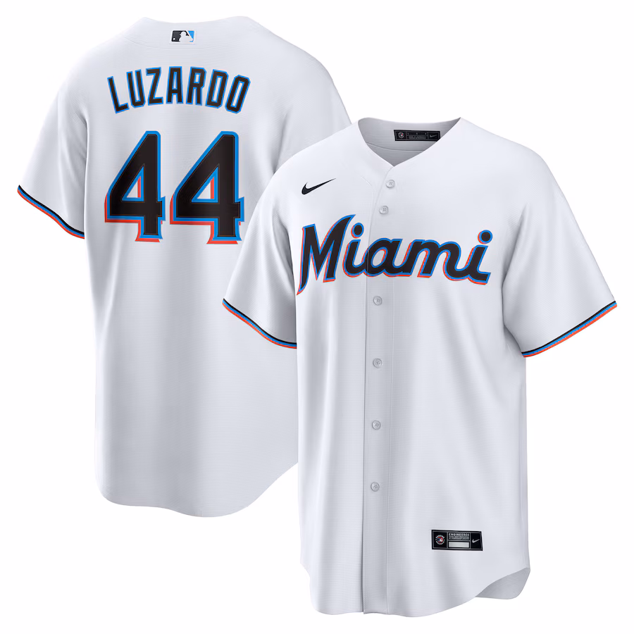 Men's Miami Marlins Jesús Luzardo Nike White Home  Replica Player Jersey