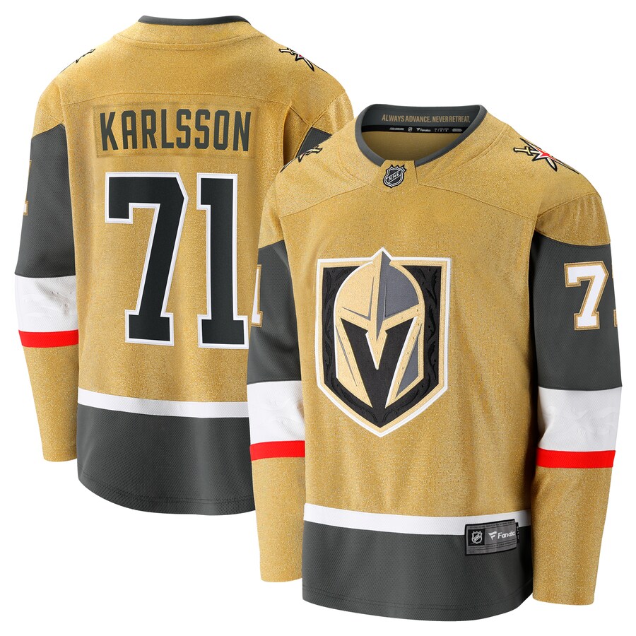Men's Vegas Golden Knights William Karlsson Fanatics Branded Gold 2020/21 Home Premier Breakaway Player Jersey