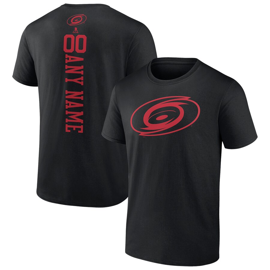 Men's Carolina Hurricanes Black Personalized One Color T-Shirt