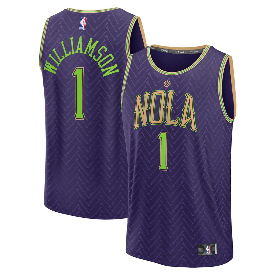 Men's New Orleans Pelicans Zion Williamson Fanatics Purple 2024/25 Fast Break Player Jersey - City Edition